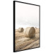 Poster Haystack - rural landscape overlooking brown fields during harvest 137688 additionalThumb 2