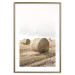 Poster Haystack - rural landscape overlooking brown fields during harvest 137688 additionalThumb 13