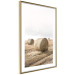 Poster Haystack - rural landscape overlooking brown fields during harvest 137688 additionalThumb 5