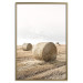 Poster Haystack - rural landscape overlooking brown fields during harvest 137688 additionalThumb 11