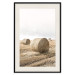 Poster Haystack - rural landscape overlooking brown fields during harvest 137688 additionalThumb 17