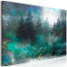 Canvas Print Turquoise Fullness (1-piece) Wide - coniferous forest against the moon 138188 additionalThumb 2