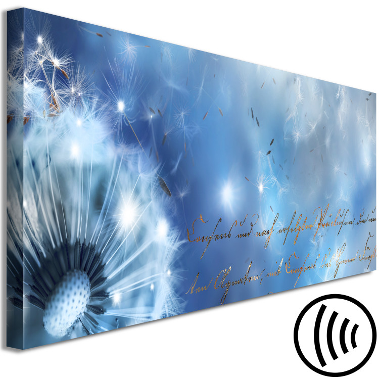 Canvas Print Golden Divination (1-piece) Narrow - dandelion and glamour-style inscriptions 138388 additionalImage 6