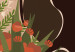 Wall Poster Woman in Green - black woman among plants on an abstract background 138888 additionalThumb 4