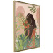 Wall Poster Woman in Green - black woman among plants on an abstract background 138888 additionalThumb 5