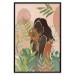 Wall Poster Woman in Green - black woman among plants on an abstract background 138888 additionalThumb 22