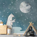 Wall Mural Fairy tale fantasy - white teddy bear holding a moon balloon for children 142988 additionalThumb 6