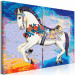 Paint by Number Kit Carousel Horse - Happy Animal With Flowers on a Colored Background 144088 additionalThumb 4