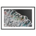 Wall Poster Water Abstraction - Foaming Color Wave on a Black Shore Background 145188 additionalThumb 24