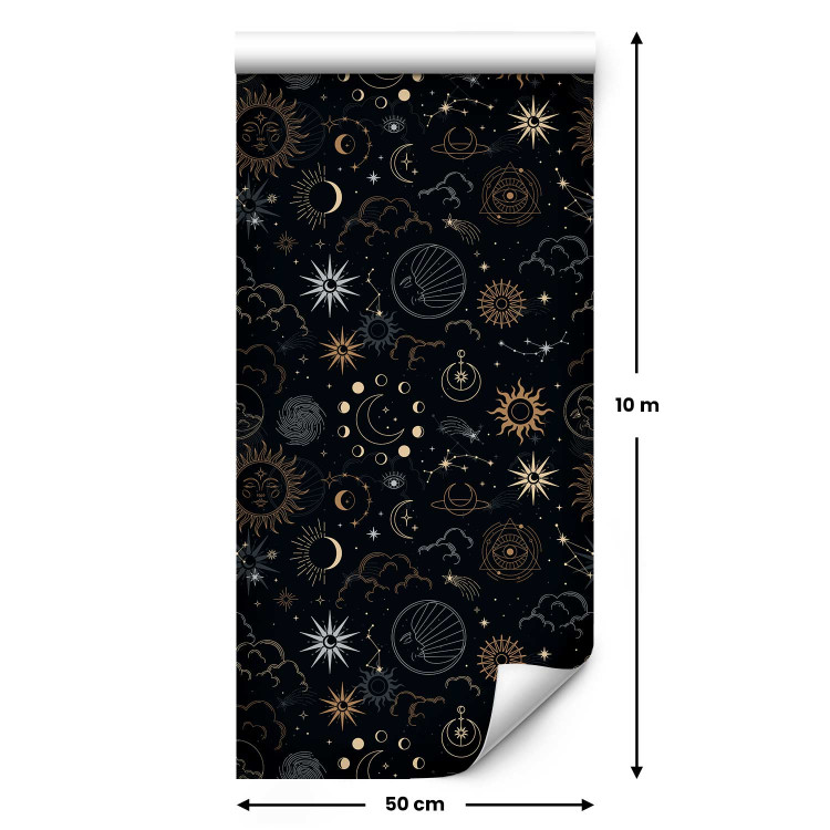 Wallpaper Cosmos - Decorative Symbols of the Sun and Moon in the Night Sky 146388 additionalImage 7