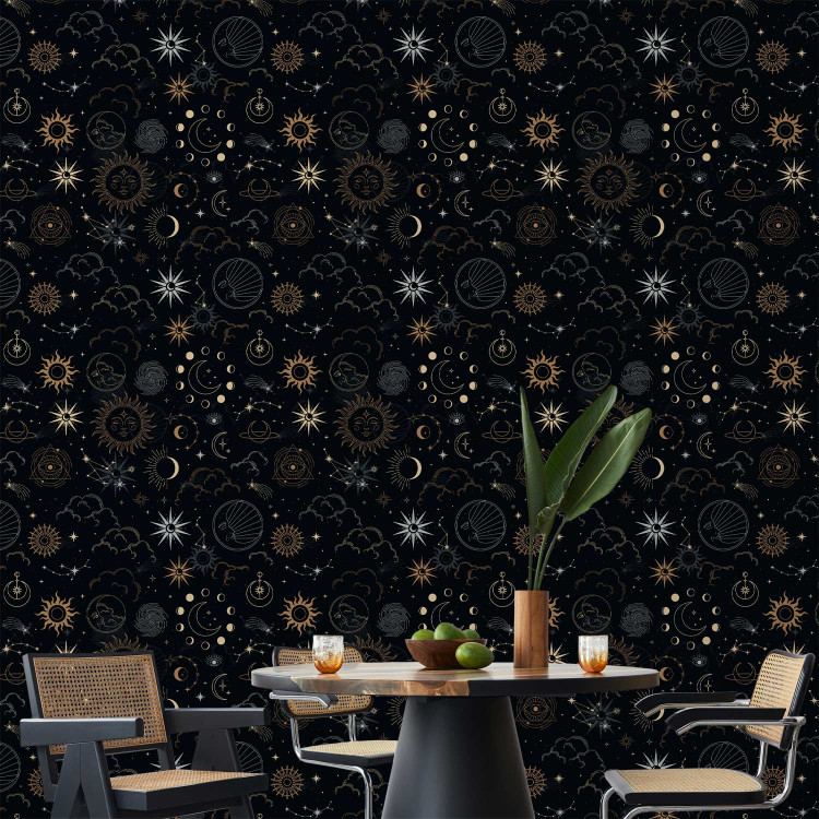 Wallpaper Cosmos - Decorative Symbols of the Sun and Moon in the Night Sky 146388 additionalImage 5