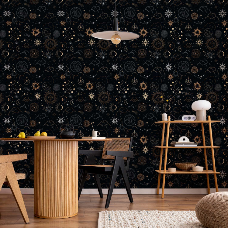 Wallpaper Cosmos - Decorative Symbols of the Sun and Moon in the Night Sky 146388 additionalImage 8