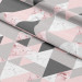 Decorative Curtain Powdery triangles - geometric, minimalist motif in shades of pink 147188 additionalThumb 3