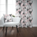 Decorative Curtain Powdery triangles - geometric, minimalist motif in shades of pink 147188 additionalThumb 7