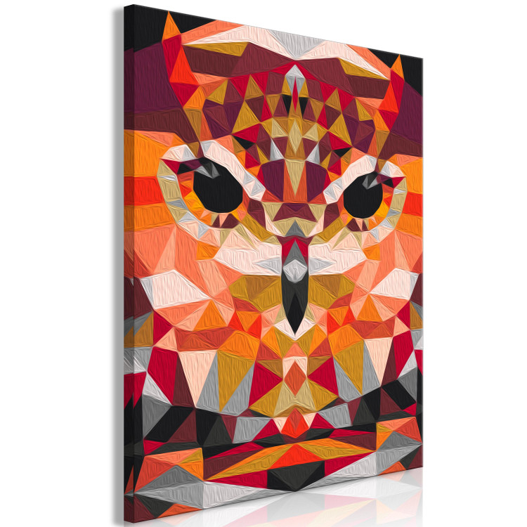 Paint by Number Kit Mesmerizing Owl - Geometric Abstraction With a Night Bird 149788 additionalImage 4