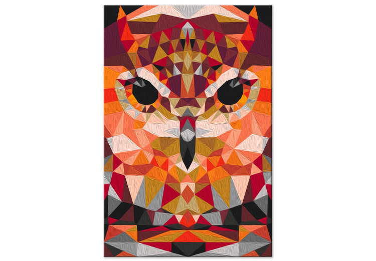 Paint by Number Kit Mesmerizing Owl - Geometric Abstraction With a Night Bird 149788 additionalImage 5