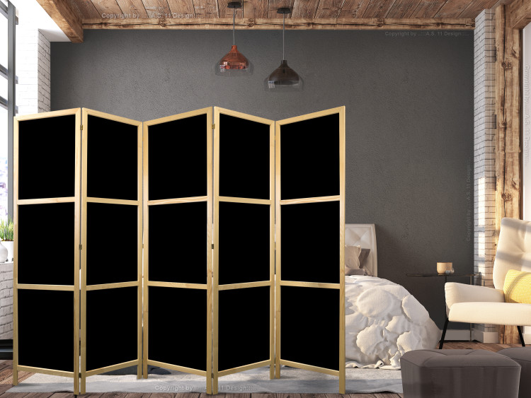 Folding Screen Solid Black II [Room Dividers] 150788 additionalImage 8