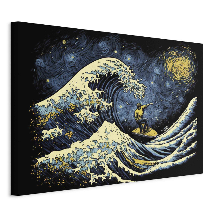 Large canvas print Surfer on a Wave - Impressionistic Image Generated by AI [Large Format] 151088 additionalImage 2