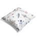 Decorative Velor Pillow Space Toys - Rockets and Astronauts Among the Stars on a White Background 151388 additionalThumb 3