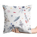 Decorative Velor Pillow Space Toys - Rockets and Astronauts Among the Stars on a White Background 151388 additionalThumb 2