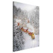 Canvas Print Christmas Train - A Fairy Tale Train Going Through a Snow-Covered Forest 151688 additionalThumb 2