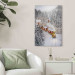 Canvas Print Christmas Train - A Fairy Tale Train Going Through a Snow-Covered Forest 151688 additionalThumb 3