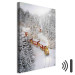 Canvas Print Christmas Train - A Fairy Tale Train Going Through a Snow-Covered Forest 151688 additionalThumb 8