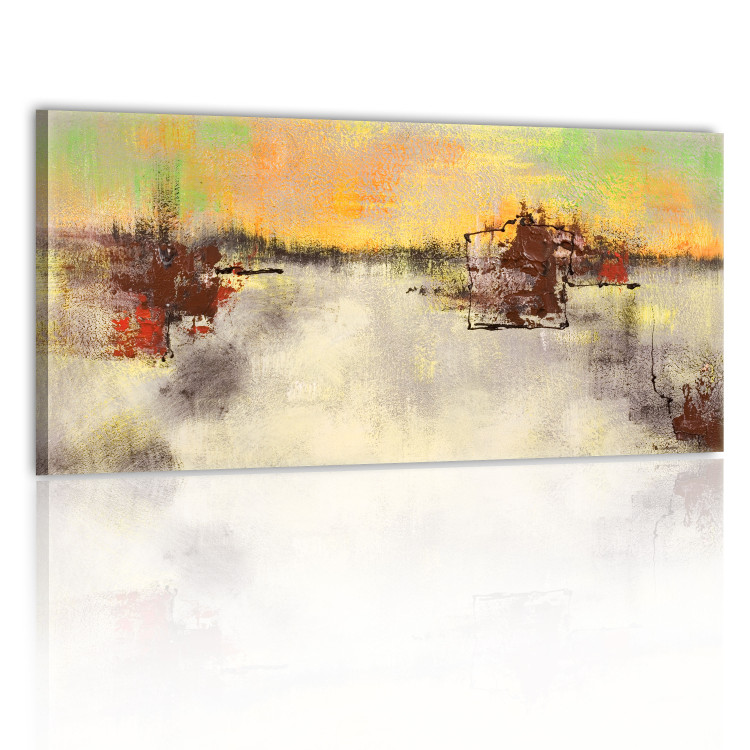 Canvas With Brown Patterns (1-piece) - abstract artistic landscape 46788 additionalImage 2