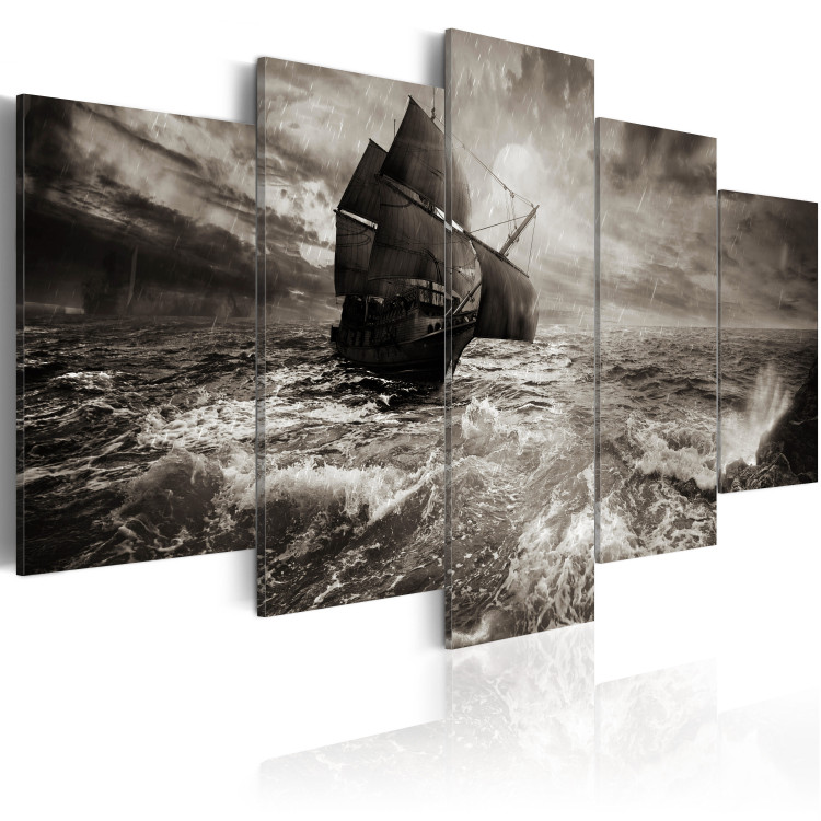 Canvas Art Print Ship in a storm 58688 additionalImage 2