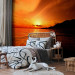 Photo Wallpaper Orange Bay - Seascape with a Hill at Sunset 60488 additionalThumb 2