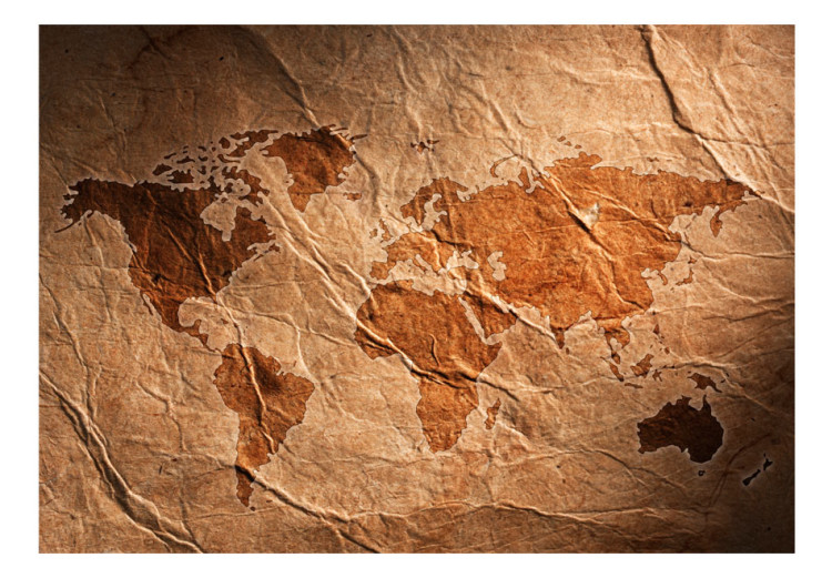 Wall Mural Paper Journeys - World Map on Background with Texture of Old Paper 64788 additionalImage 1