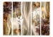Folding Screen Amber Land II - abstract brown ornaments and waves of light 95388 additionalThumb 3