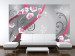 Wall Mural Pink accent - orchids in a composition with ornaments on a grey background 97188