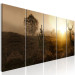 Canvas Print Morning Fields (5-piece) - Deer amidst Grass and Distant Trees 106098 additionalThumb 2