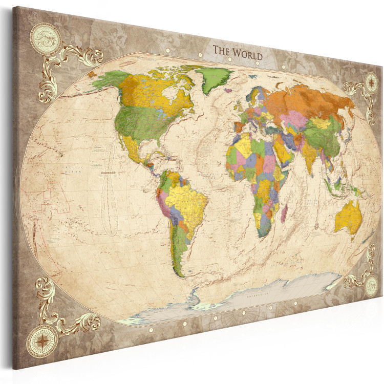 Canvas Print Map and Ornaments 106798 additionalImage 2