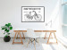 Poster Old bicycle - black and white composition with a date and English texts 115098 additionalThumb 5