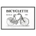 Poster Old bicycle - black and white composition with a date and English texts 115098 additionalThumb 15