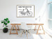 Poster Old bicycle - black and white composition with a date and English texts 115098 additionalThumb 7