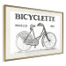 Poster Old bicycle - black and white composition with a date and English texts 115098 additionalThumb 2