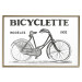 Poster Old bicycle - black and white composition with a date and English texts 115098 additionalThumb 16