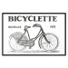 Poster Old bicycle - black and white composition with a date and English texts 115098 additionalThumb 24