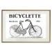 Poster Old bicycle - black and white composition with a date and English texts 115098 additionalThumb 19