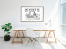 Poster Old bicycle - black and white composition with a date and English texts 115098 additionalThumb 15