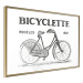 Poster Old bicycle - black and white composition with a date and English texts 115098 additionalThumb 6