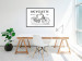 Poster Old bicycle - black and white composition with a date and English texts 115098 additionalThumb 6