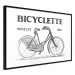Poster Old bicycle - black and white composition with a date and English texts 115098 additionalThumb 11