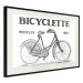Poster Old bicycle - black and white composition with a date and English texts 115098 additionalThumb 3