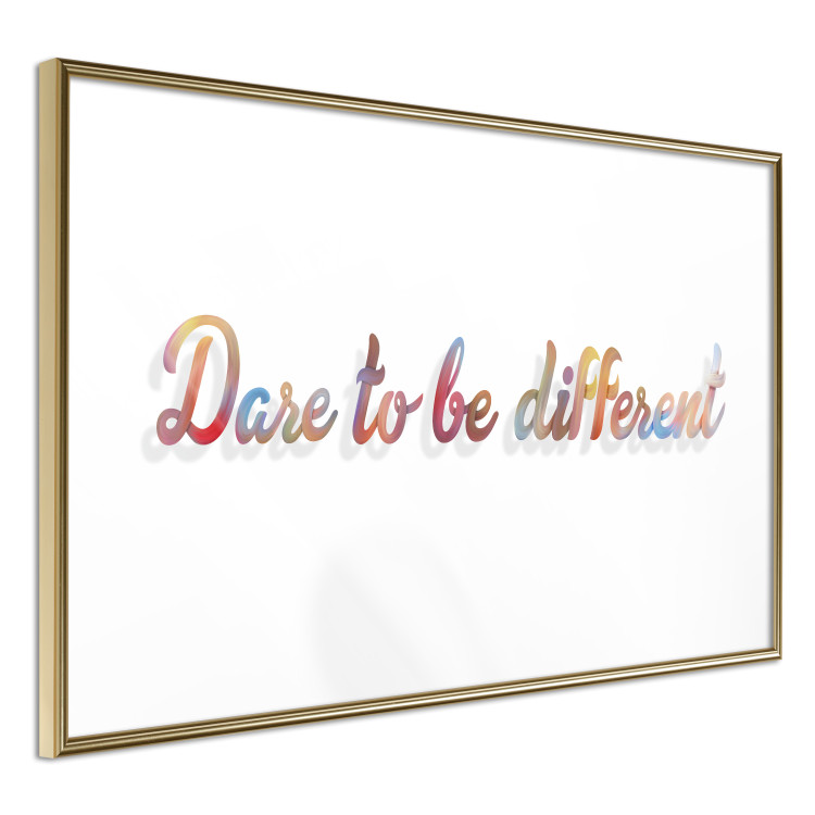 Wall Poster Dare to be different - colorful English texts on a white background 115298 additionalImage 6
