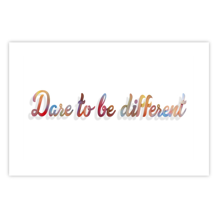 Wall Poster Dare to be different - colorful English texts on a white background 115298 additionalImage 19