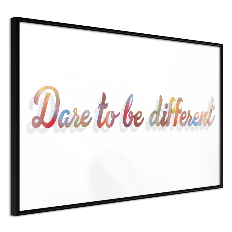Wall Poster Dare to be different - colorful English texts on a white background 115298 additionalImage 12